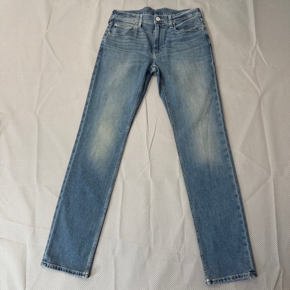 PAIGE Normandie Jeans Mens 32x34 Blue Straight Stretch Denim Casual Faded NWOT